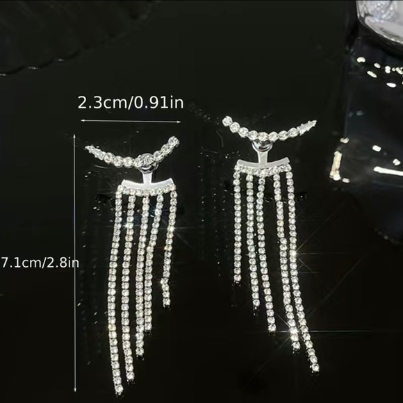 Mix & Match 2 for $15 Zircon boho-chic cascading chandelier earrings - Picture 3 of 3